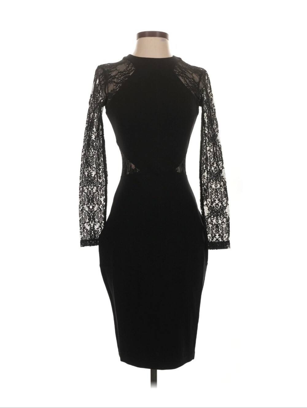 French Connection Black Lace Cutout Cocktail Dress • Size 6